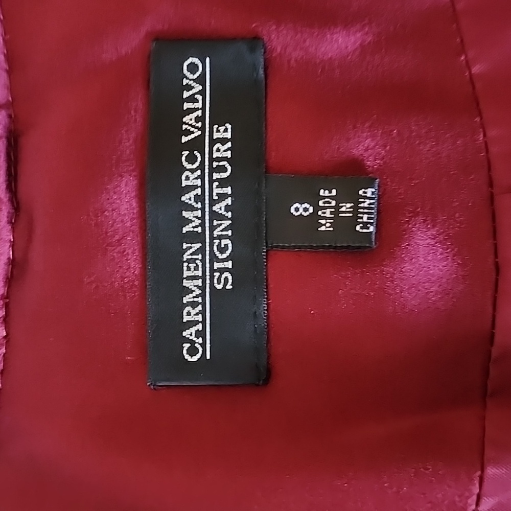 Carmen Marc Valvo Dark Purlpe / Burgundy Jacket Quiet Luxury Elegant - Picture 6 of 8